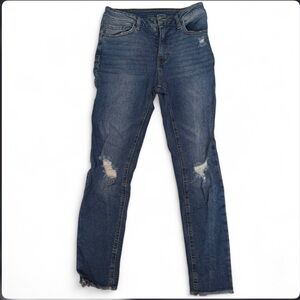 Distressed hem high waist skinny Jeans size 5